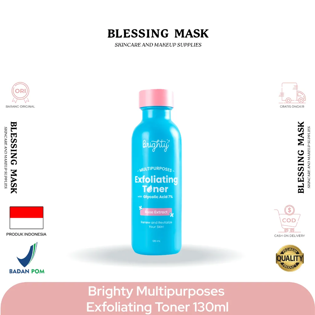 Brighty Multipurposes Exfoliating Toner 130ml | Multi Purpose