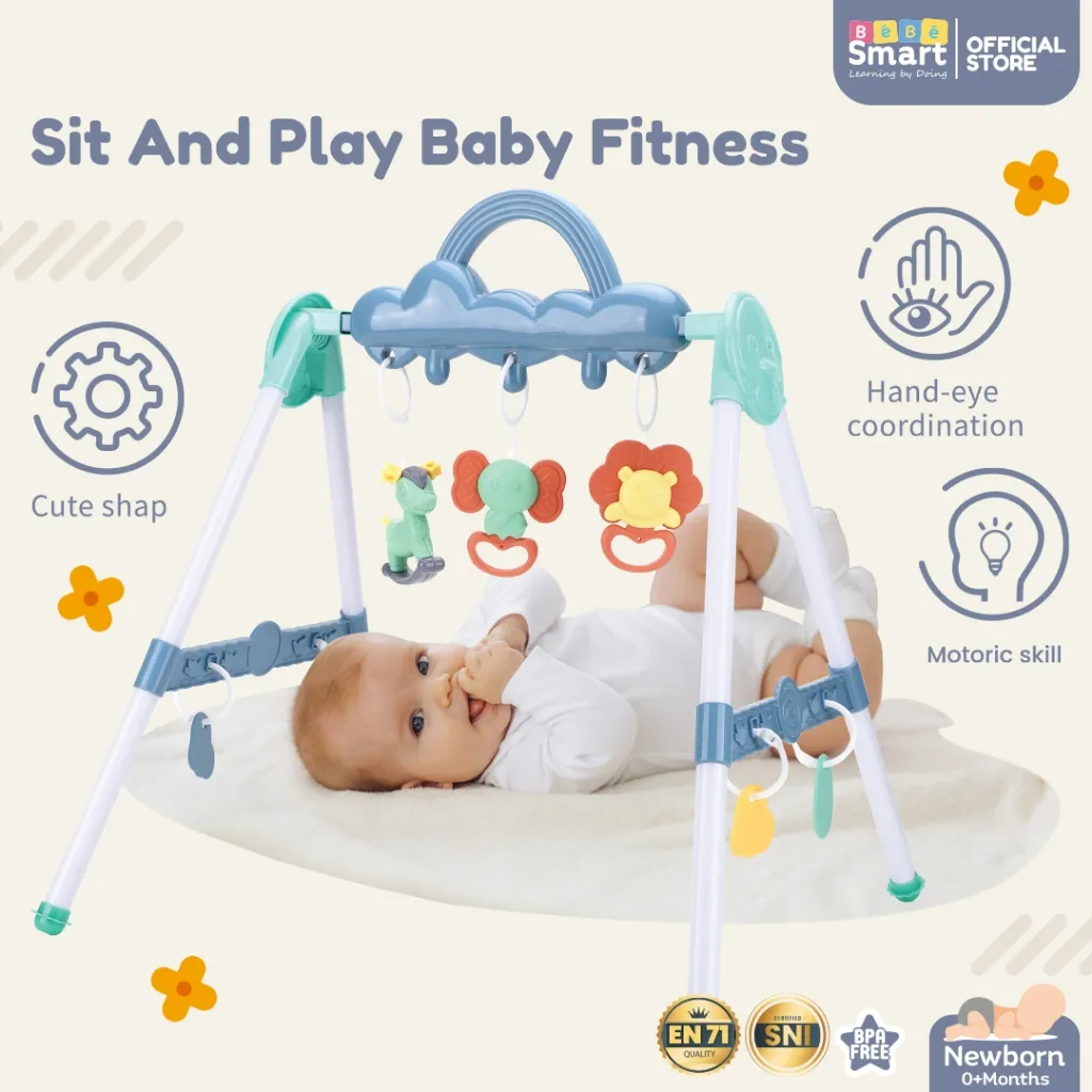 Baby Play Gym | BEBE SMART Sit and Play Baby Fitness | Mainan Rattle Bayi | Mainan Olahraga Anak