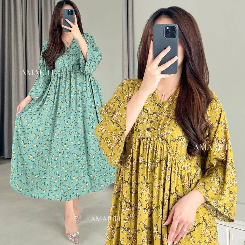Amariel Lilia Dress Daster Nyaman Bumil Busui Friendly