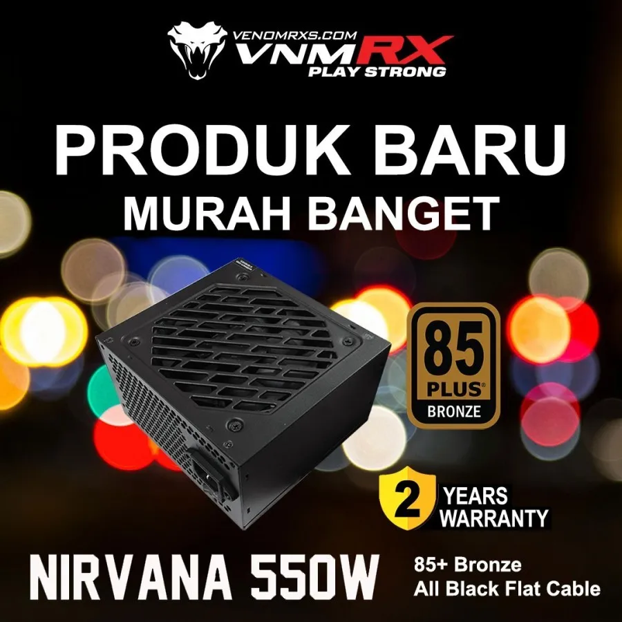PSU VenomRX Nirvana 550 Watt 85+ Bronze Flat Cable