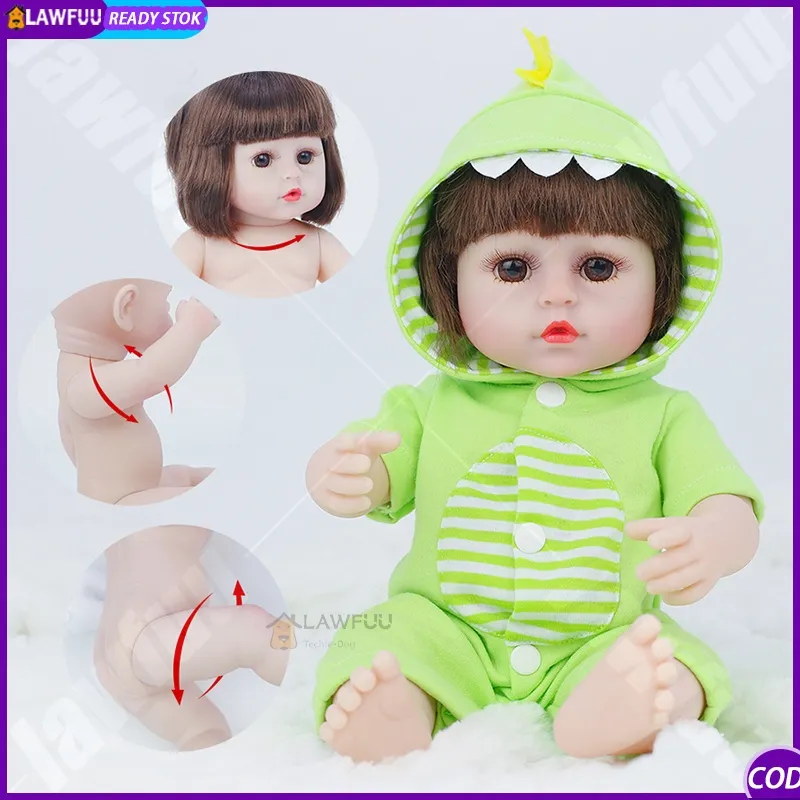 Boneca Reborn Baby Alive Minum Akan minum dan buang air kecil Lem lembut Simulasi bayi Mainan anggota badan yang bisa digerakkan