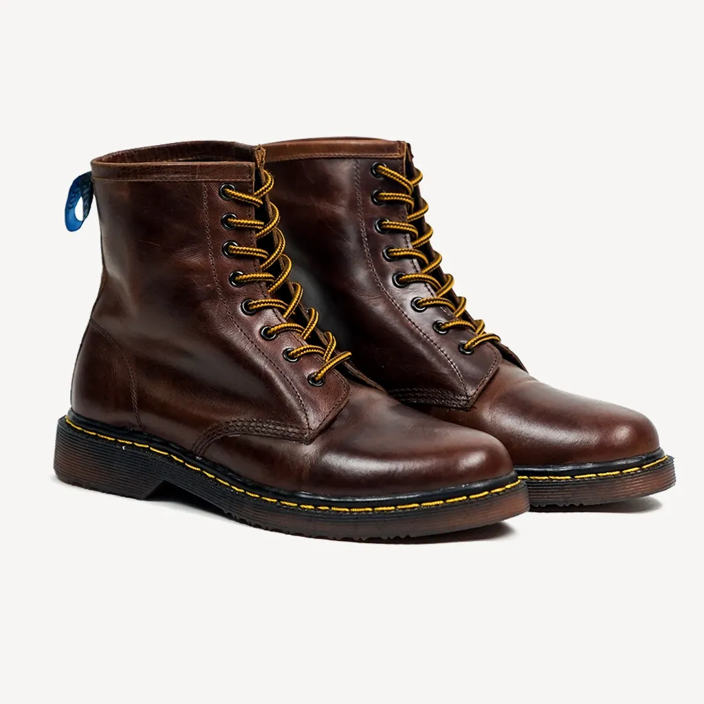 Floody Blue I Sepatu Kulit Boots Pria I Boogie Hopkins High (Limited Edition)