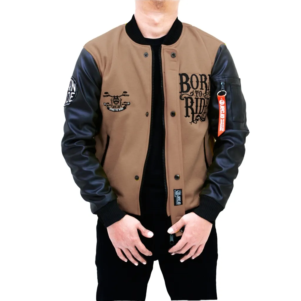 JEC ID Jaket Bomber Baseball Varsity To Ride Mix Karlit Premium | Jaket Kulit | Jaket Motor