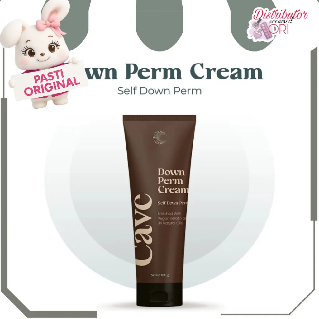 Cave Down Perm Cream 100 gr - Gel Down Smooting untuk Styling Rambut Pria | Distributor Cream Ori