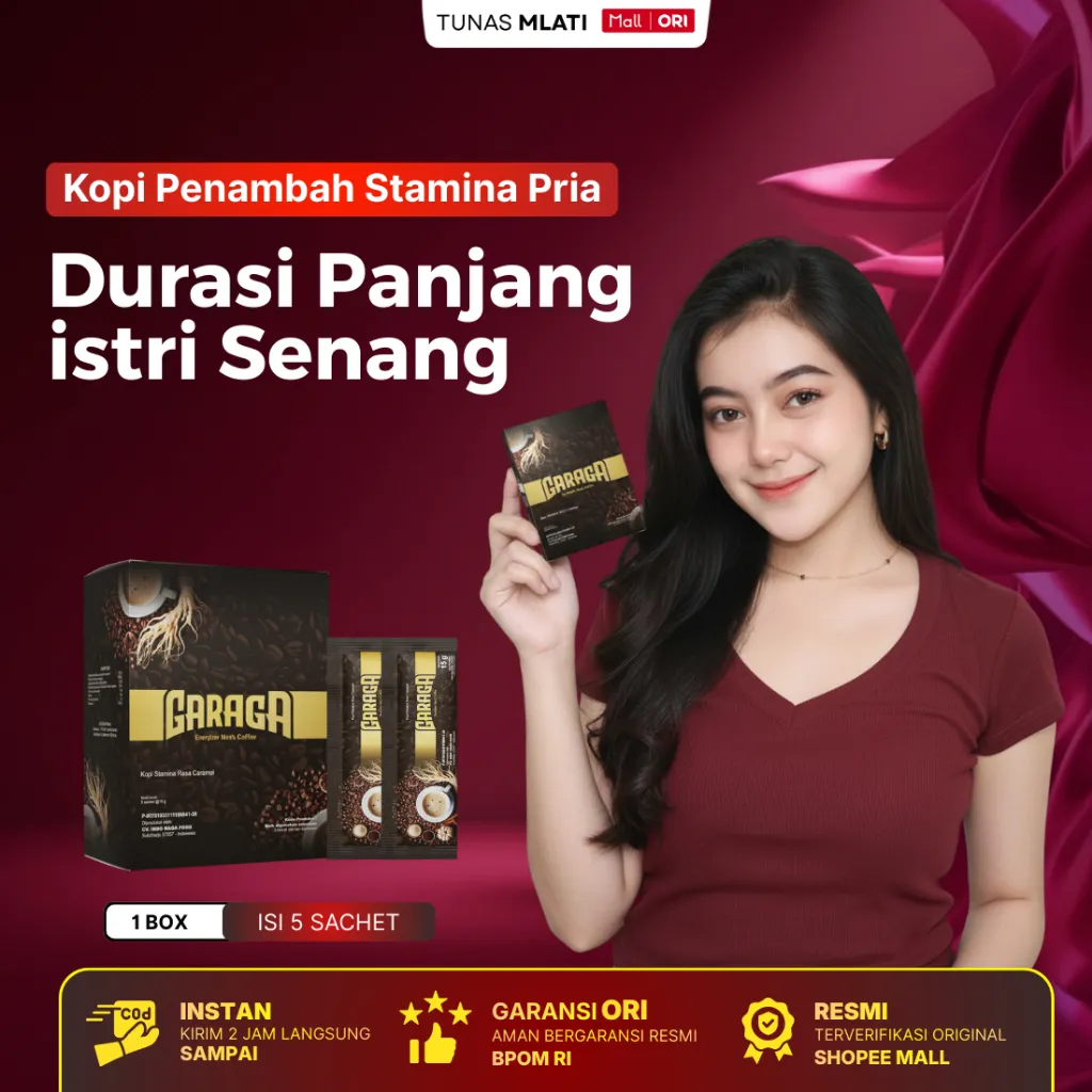 KOPI GARAGA Kopi Stamina Kuat Tahan Lama Extrak Gingseng 1 Box