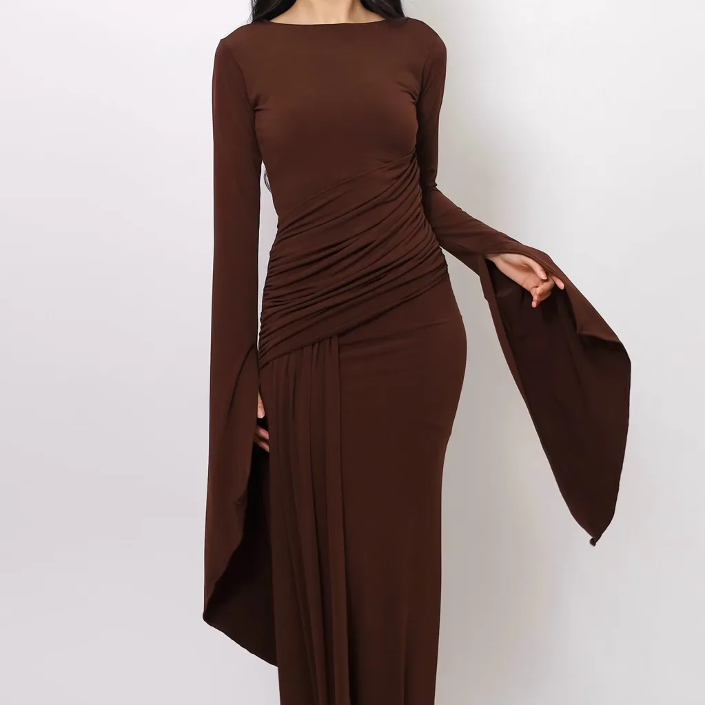 FAYANNA EXCLUSIVE RUFFLE SLEEVE DRESS