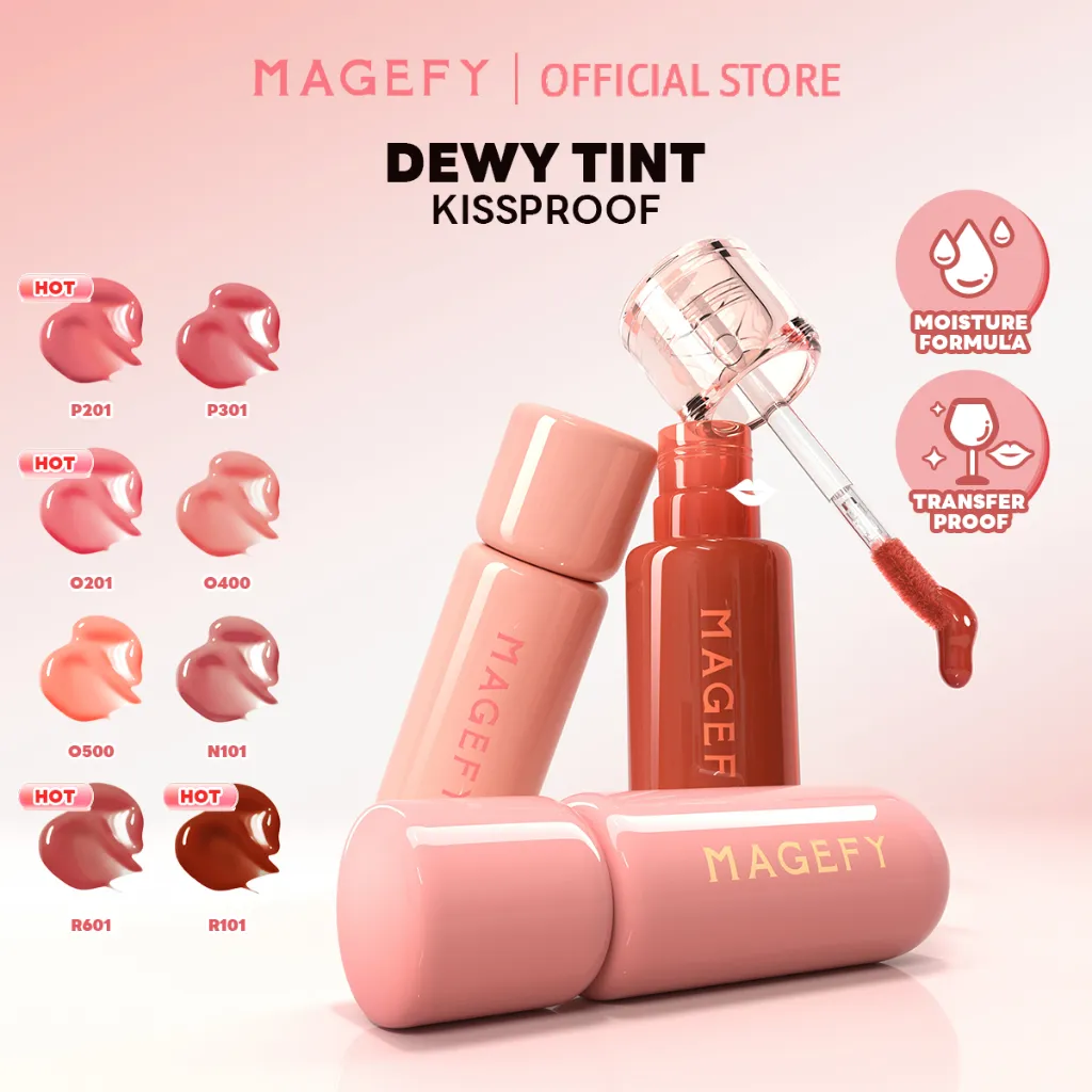 MAGEFY Lip Gloss Kilau Transparan – Tahan Lama, Tidak Luntur, Ringan, Melembapkan & Tidak Lengket di Bibir MF-L02