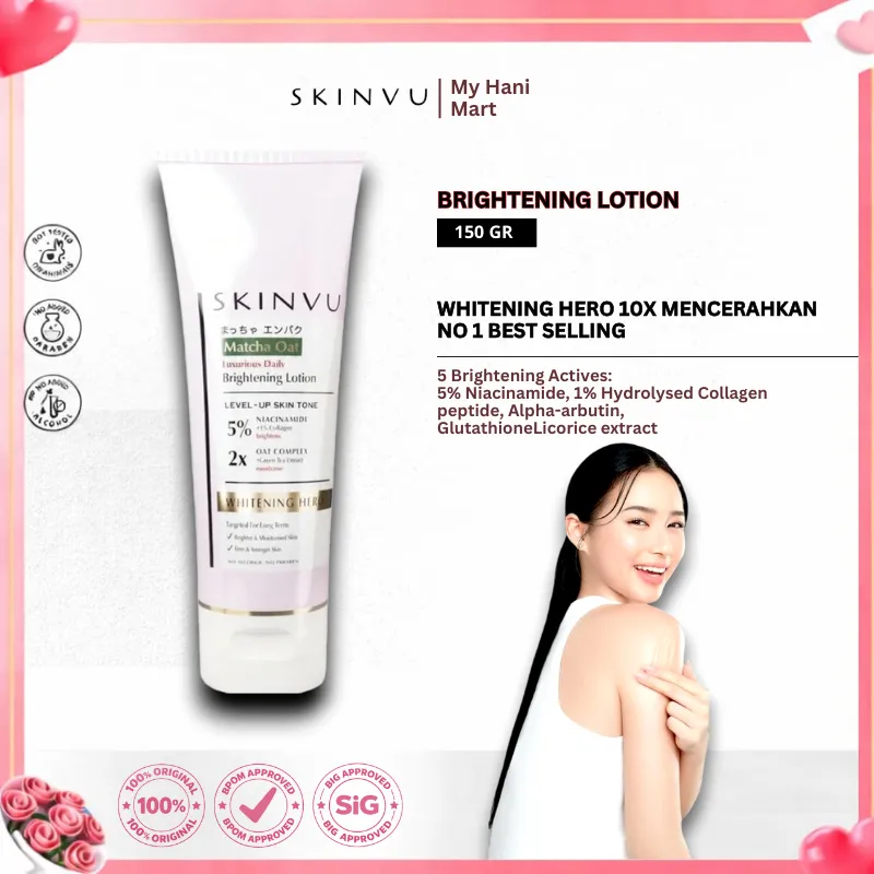 Skinvu - Whitening Body Lotion Serum Infused | Lotion Pemutih Baan |