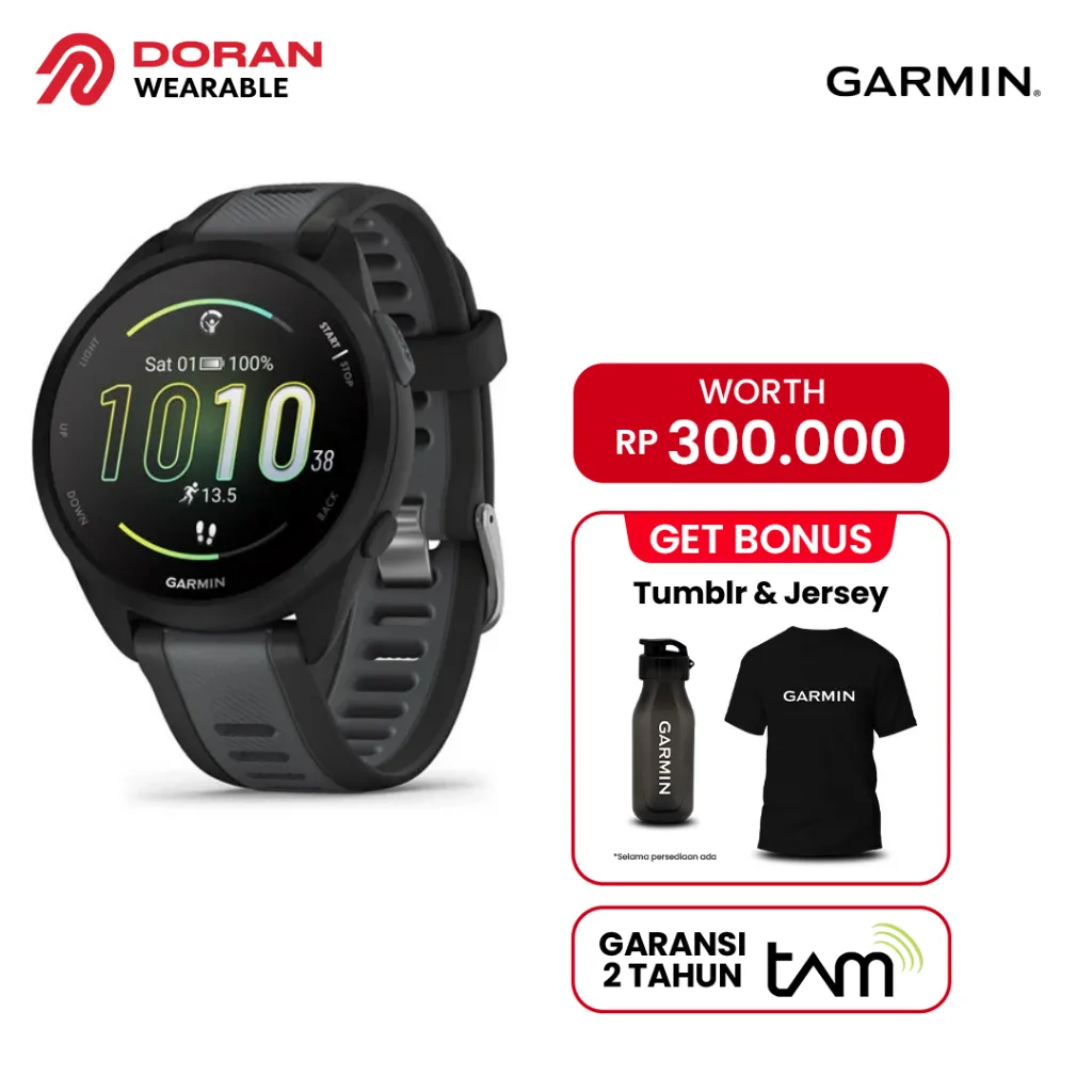 Garmin Forerunner 165 | Garmin Forerunner 165 FR 165 FR165 Amoled Display GPS Watch - Garansi Resmi TAM 2 Tahun