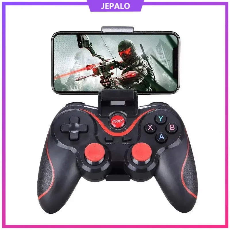 Gamepad X3 Bluetooth Wireless Controller Game Pad Joystick Handle Support Smartphone Plus Holder Hp MOBA PUBG / Tablet SmartTV PC ShootingPlus V3 Mobile Legend Rechargeable Isi Ulang Power Joy Stik Joystik / jepalo shop makassar