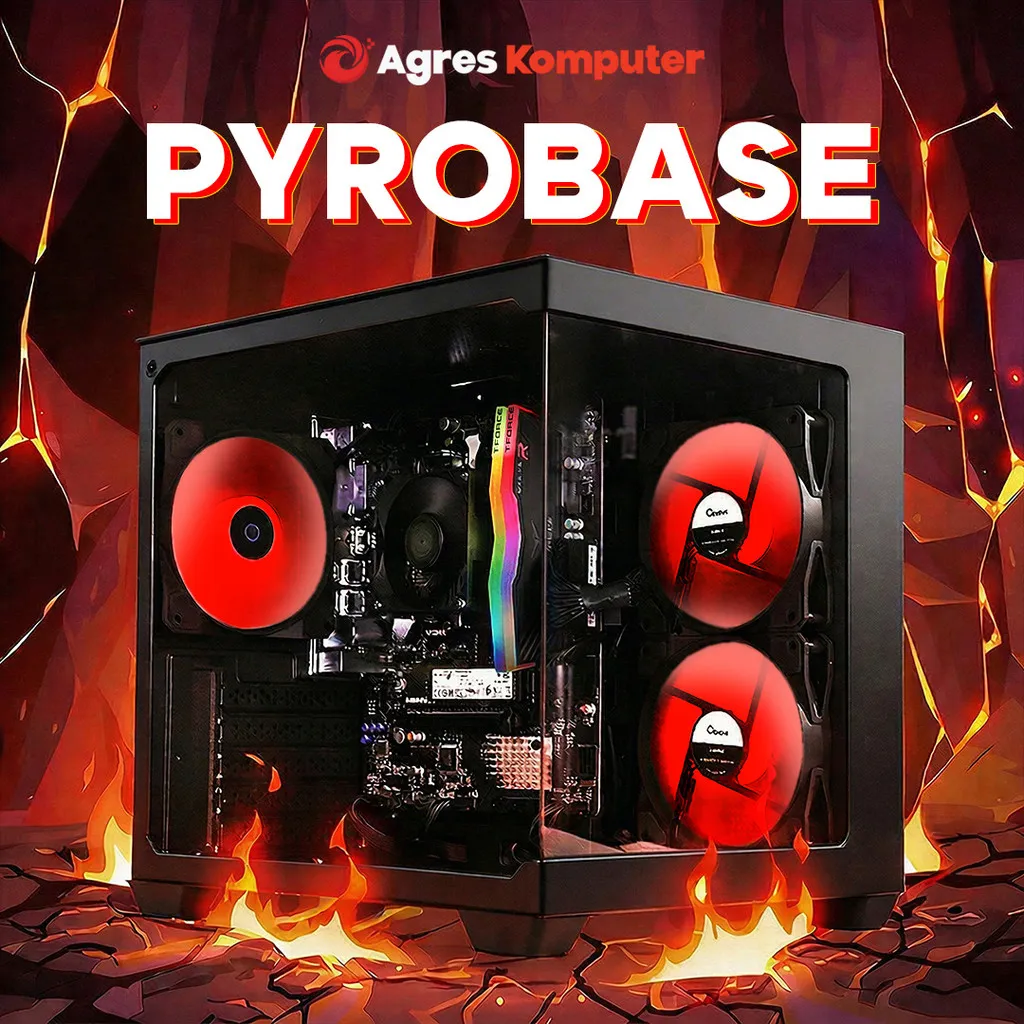 AGRES PYROBASE PC RYZEN 5 5600GT/ 16GB 512GB RAKITAN PC GAMING EDITING ENTRY LEVEL KOMPUTER ADMIN