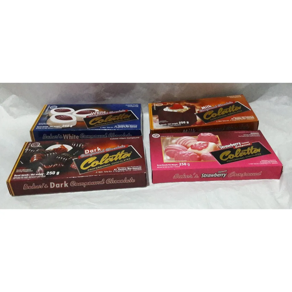 Dark Chocolate Cokelat Coklat DCC Batang Batangan COLATTA COLATA COLLATA COLLATTA Compound 250 gr