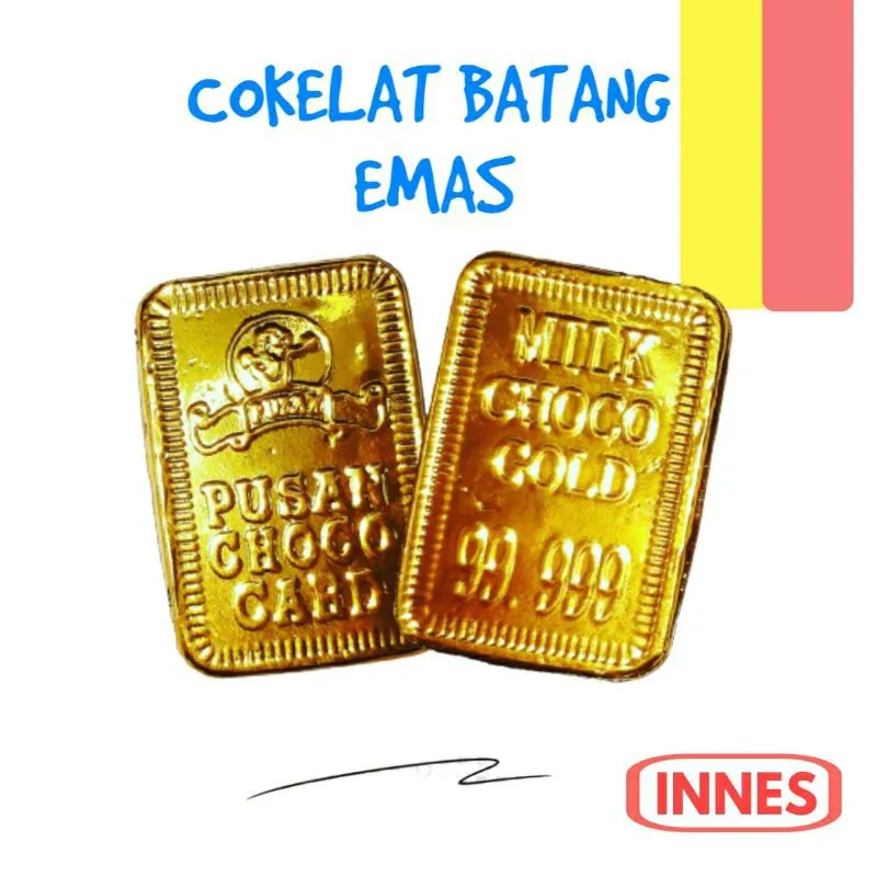 Coklat Batang Emas / Cokelat Batangan Mas / Gold Bar Chocolates 50 Pcs