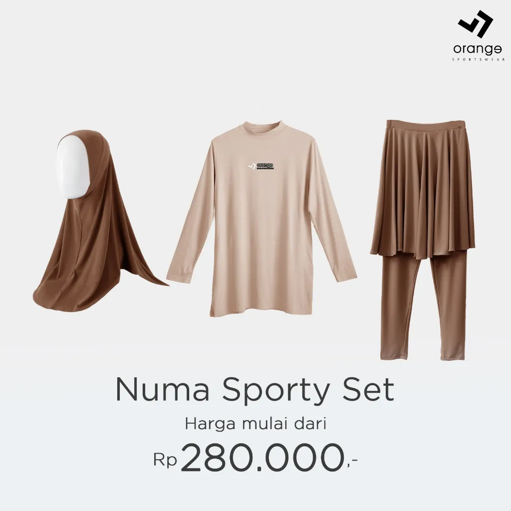 Setelan Legging Rok Olahraga Wanita Numa Sporty Set by Orangeshopz