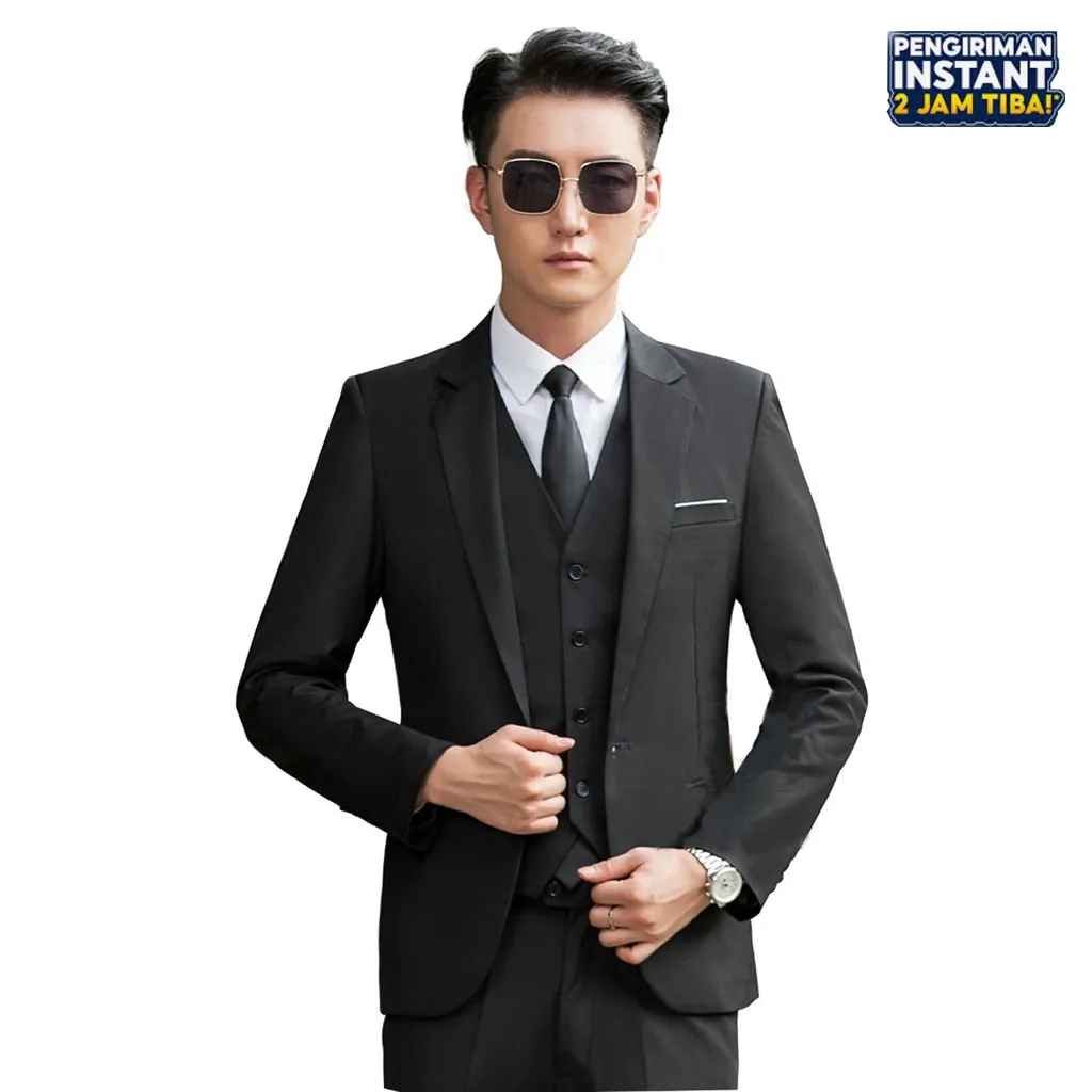 Parayu - Jas Blazer Pria Formal Kancing Satu Slim Fit
