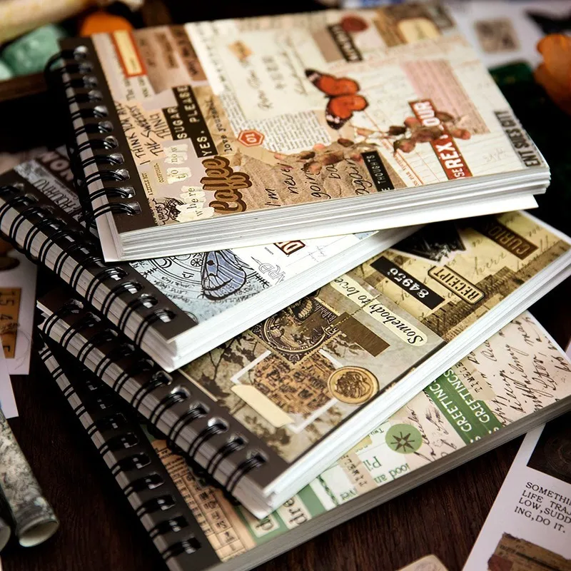 [Artopia] ±450pcs Sticker Retro Time Machine Book Buku Album Stiker Koleksi Vintage Scrapbook Deco