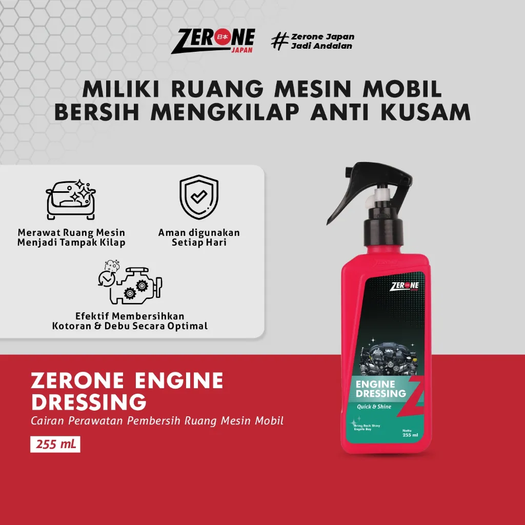 Zerone Engine Dressing Pengkilap Pembersih Ruang Mesin Mobil