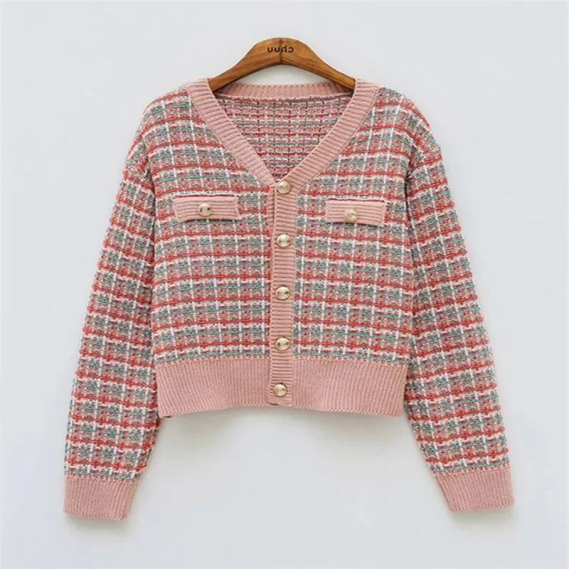 Cardigan tweed crop tebal Korean style premium