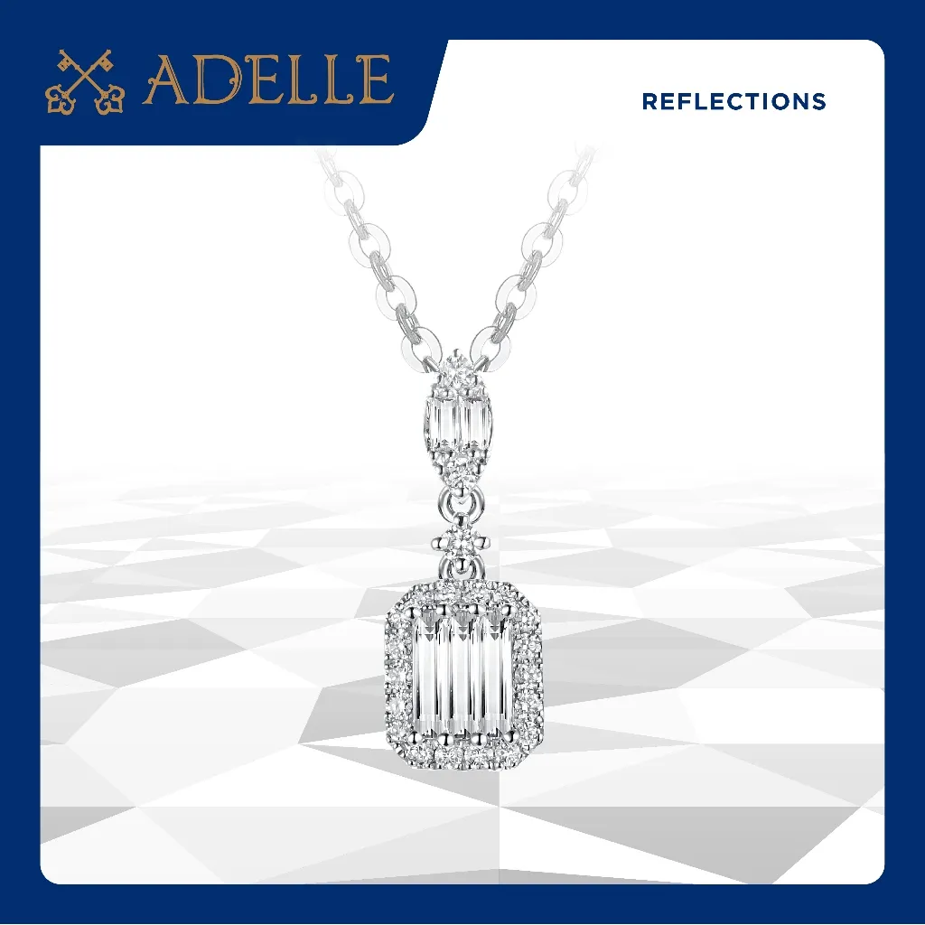 Adelle Jewellery - Amora Diamond Pendant - Baguette - Liontin Emas Berlian