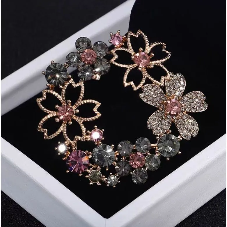 Elfindo- 077 Bros Jilbab Motif Bunga Permata Fashion Mewah Bros Mewah Elegent Steel Tintanium