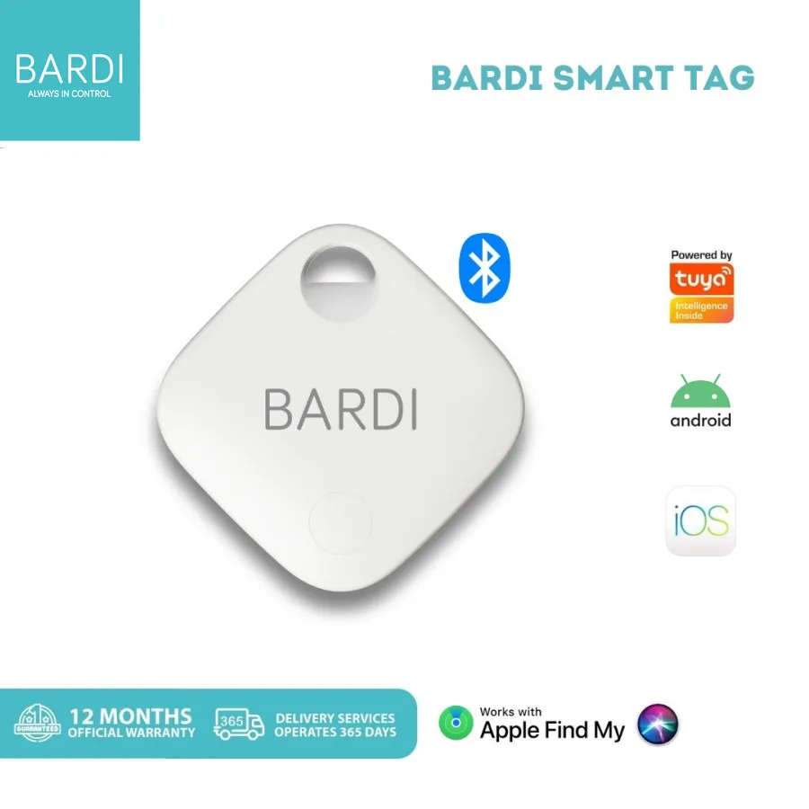 BARDI Smart Tag GPS Tracker IP67 Bluetooth Key Finder Locator Pelacak iOS Android IoT Support Bukan Airtags