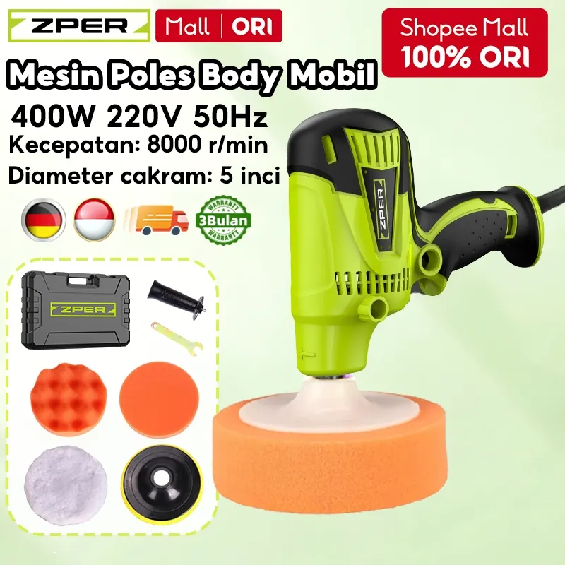 ZPER Mesin Poles 600W Polisher Machine Mesin Polisher Alat Poles Mobil ZP015