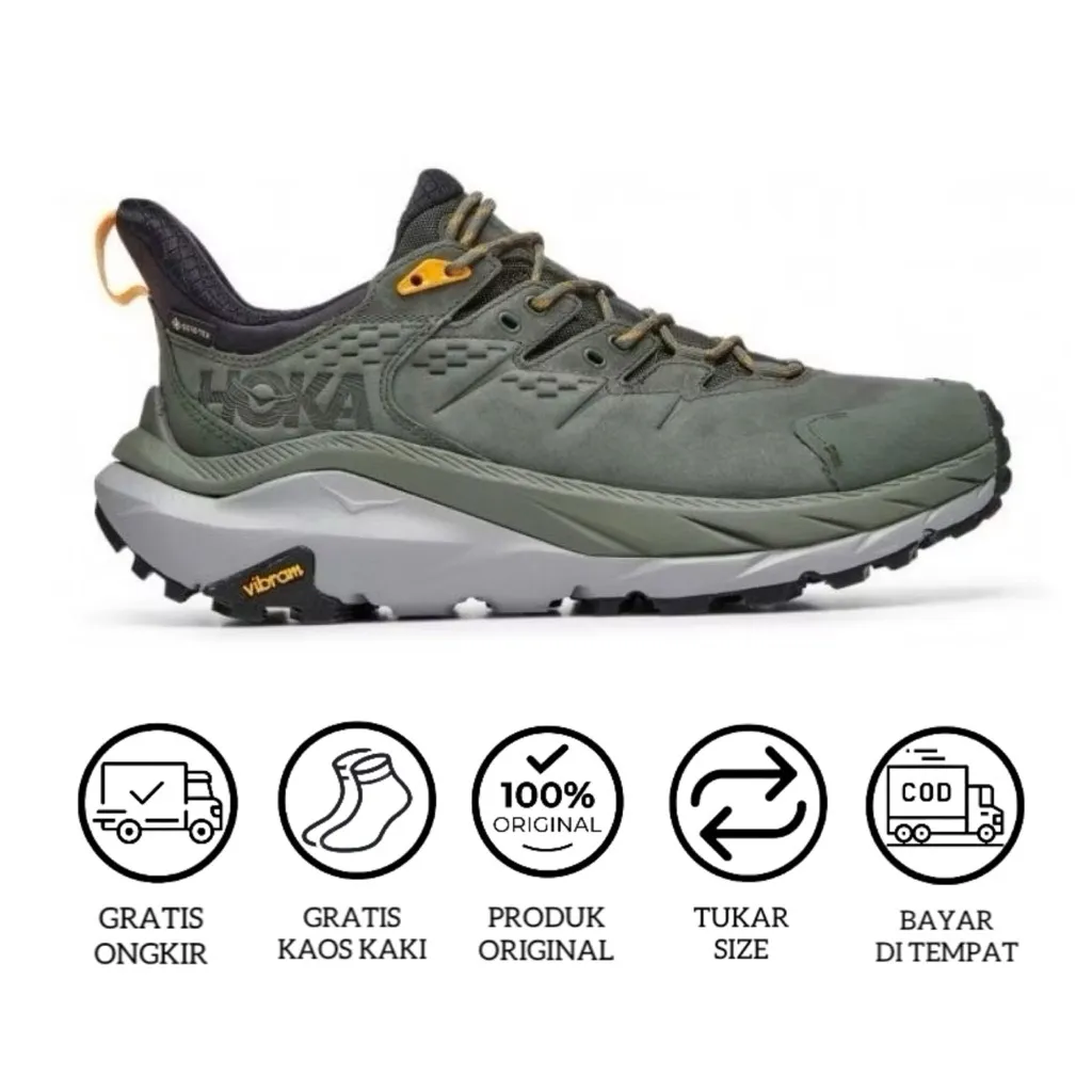 Sepatu Hiking H0ka Kaha 2 Low GTX Thyme Radiant Yellow