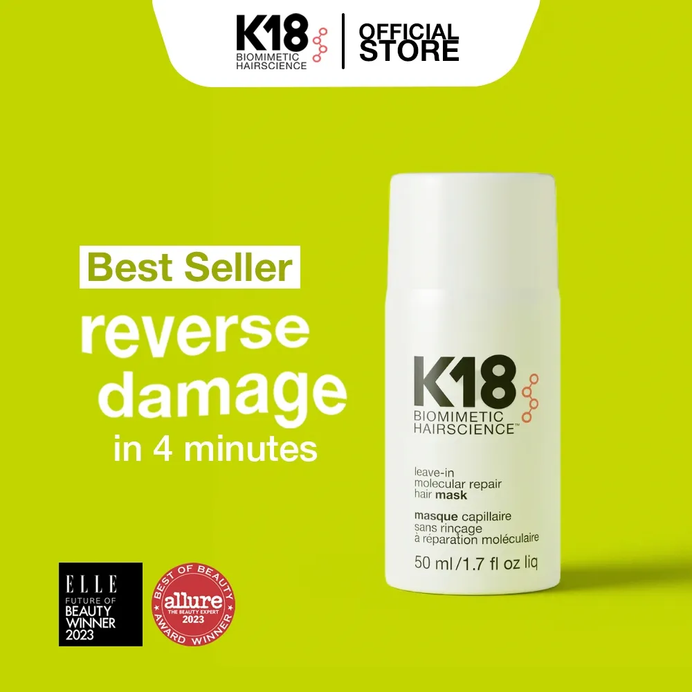 K18 Peptide Leave-in Molecular Repair Hair Mask - Memperbaiki Kerusakan Rambut Dalam 4 Menit