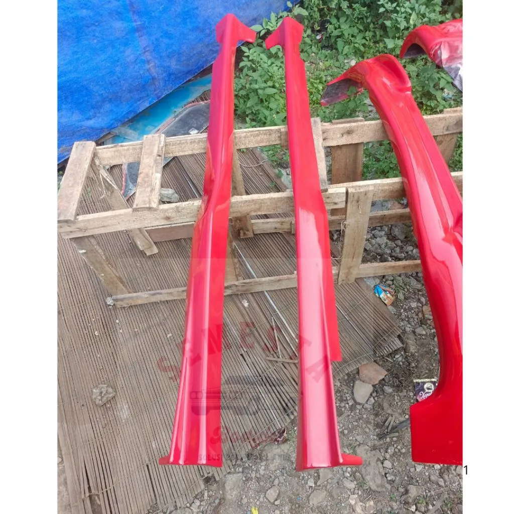 Bodykit Samping (Side Skirt) Agya/Ayla 2014-2021 Bahan Fiber Presisi Cat Dasar atau Cat Warna