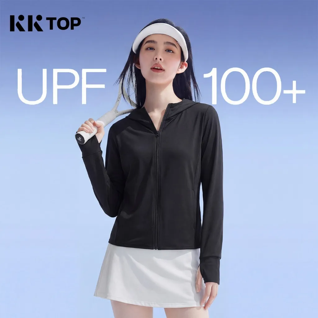 KKTOP - Jaket Olahraga Anti UV Wanita Baju Olahraga UPF100+ Breathable Outdoor Cepat Kering (J001)