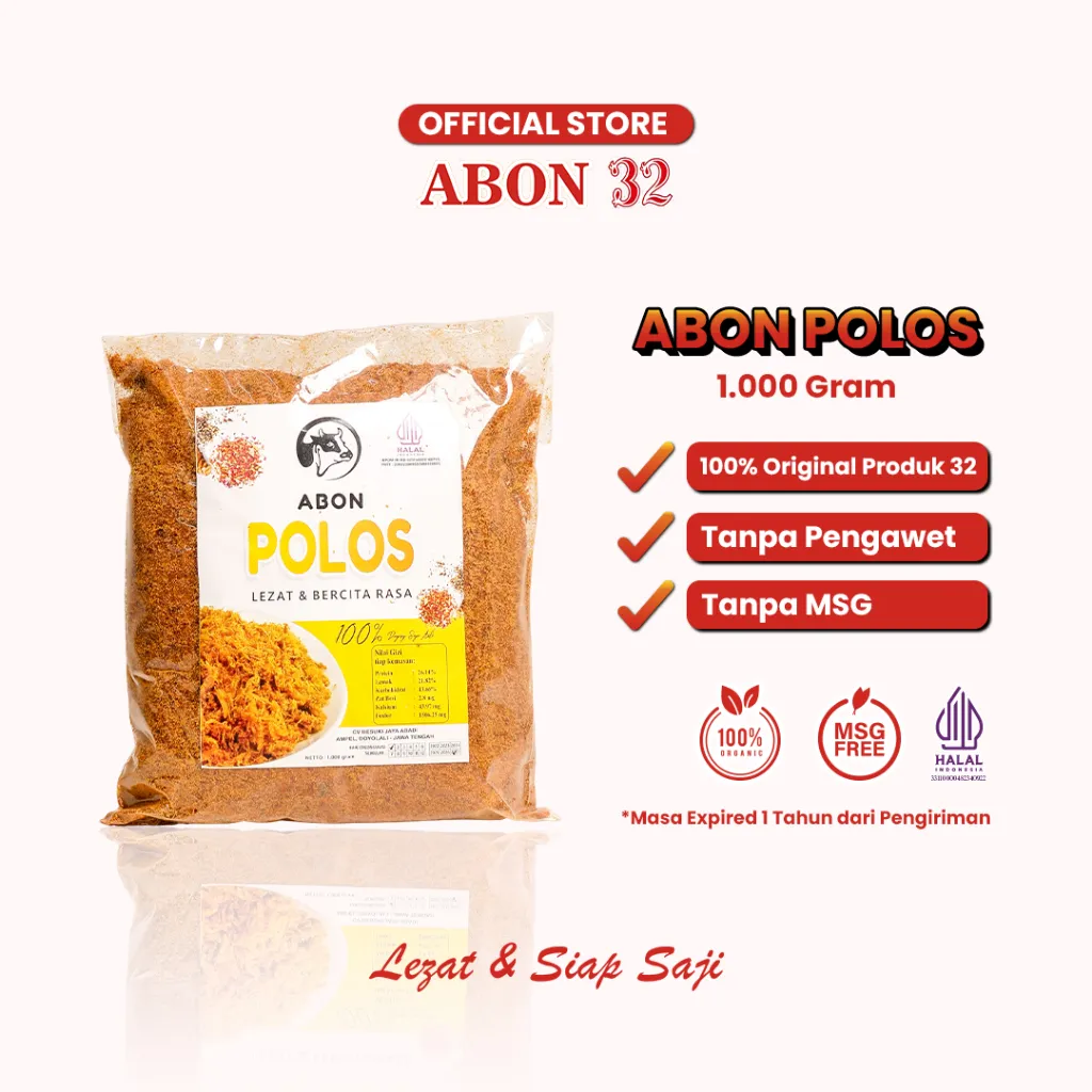 ABON SAPI POLOS PREMIUM LEZAT DAN SIAP SAJI KEMASAN 1 KG