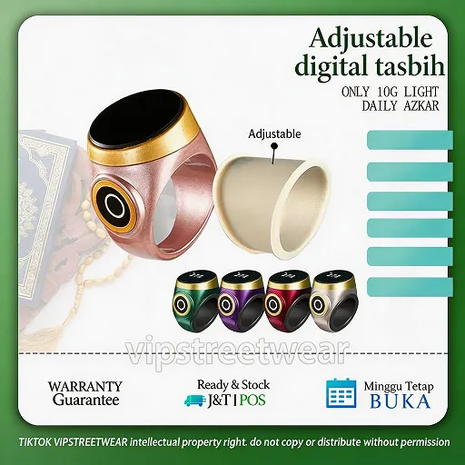 Smart Tasbih Tally Counter Ring for Muslims Zikr Digital Tasbeeh