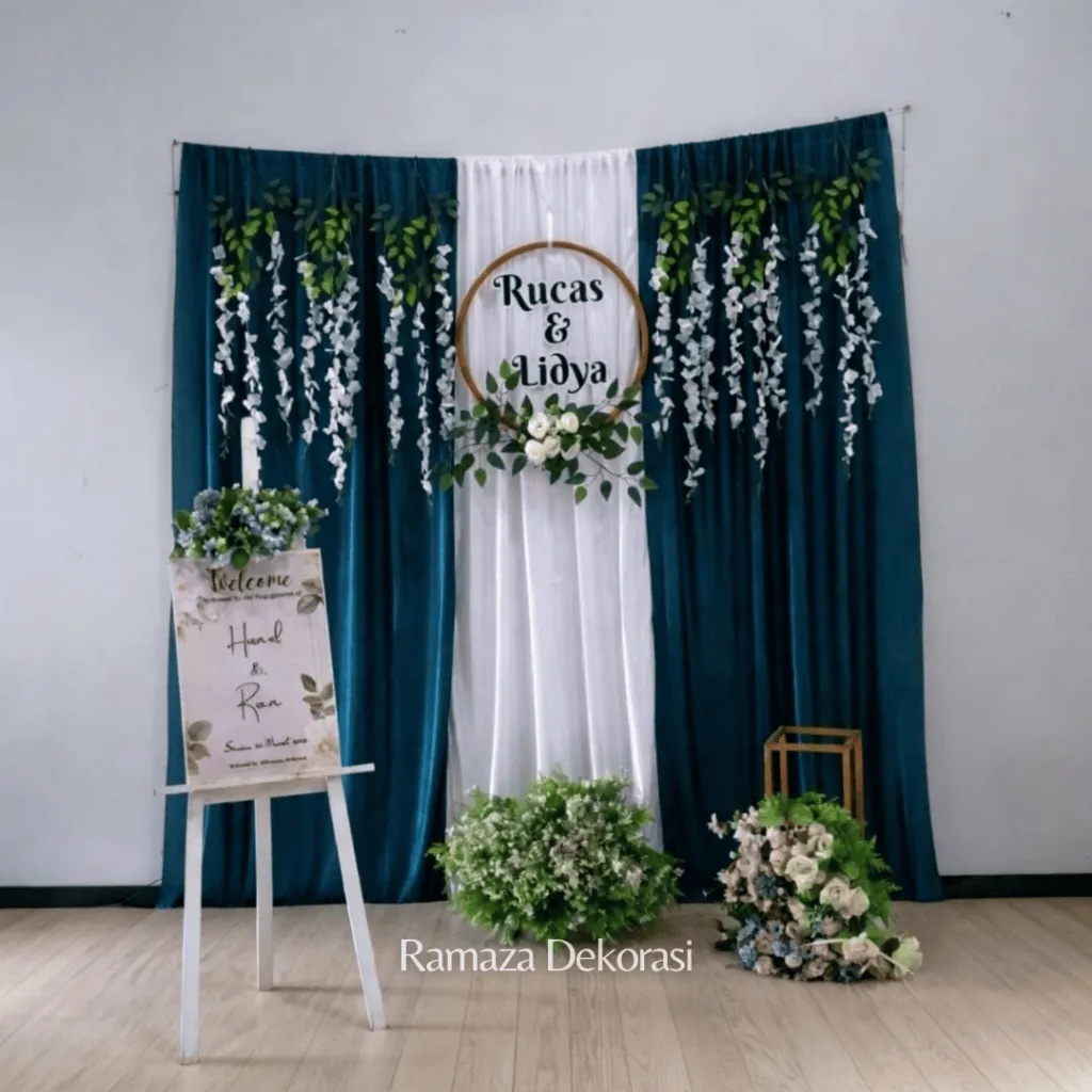 [PAKET HEMAT VARIASI 2 SISI DAUN WISTERIA] / Dekorasi lamaran backdrop VARIASI 2 SISI] /Dekorasi lamaran/akadnikah