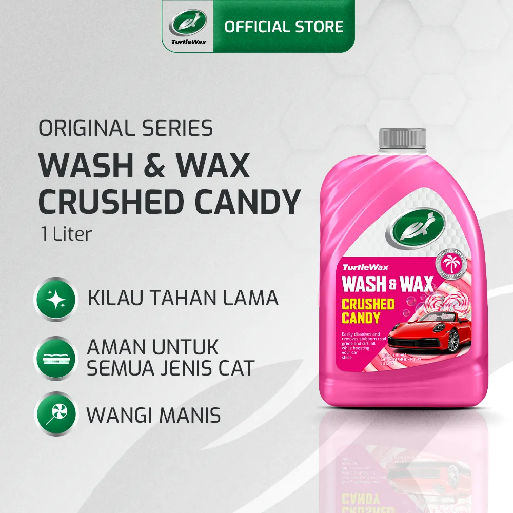Turtle Wax Wash & Wax Crushed Candy Shampoo Sampo Sabun Cuci Mobil Motor Cairan Kental Busa Foam Wangi