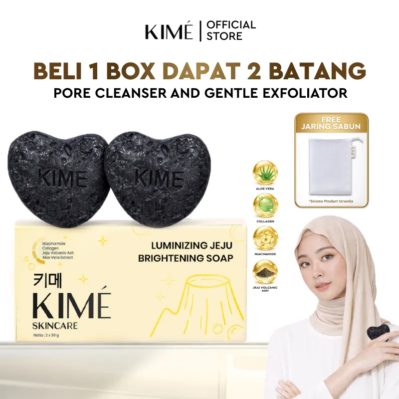 [AFF] KIME LUMINIZING JEJU BRIGHTENING SOAP – Sabun Mandi Pemutih Badan Pencerah Wajah Sabun Glowing