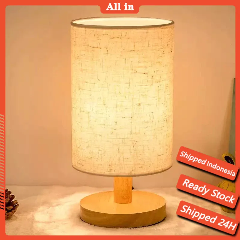 [Ready Stock COD]Lampu Meja Lampu Tidur Led Lampu Desk Lampu Led Bedside Lampu Vintage Lampu Gaya Jepang Lampu Bedroom Lampu Remote Control Lampu Wireless Lampu
