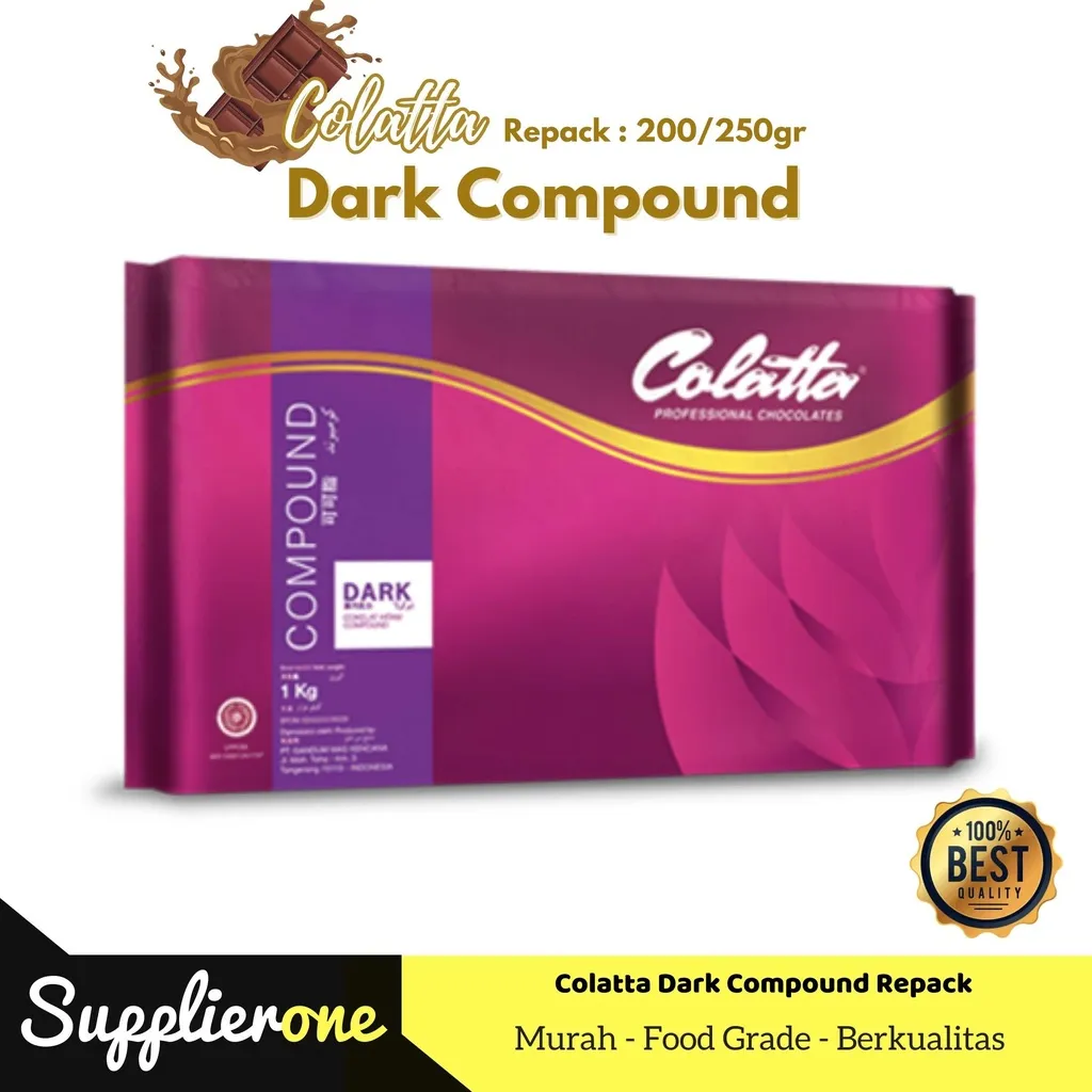 Colatta  Dark Compound 200/250gr / Dark Coklat Colatta / Coklat Batangan Colatta / Coklat Batangan Repack