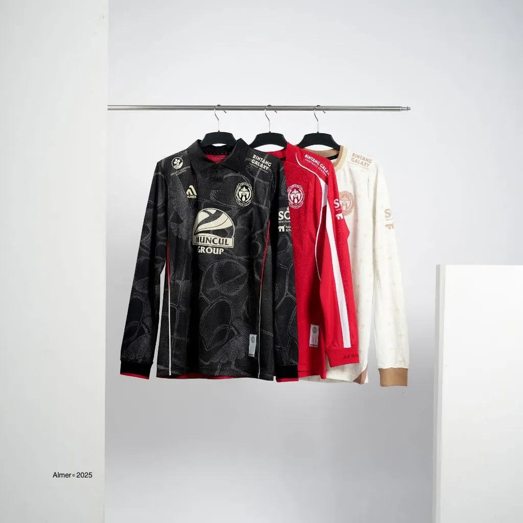 PERSIBA MATCH JERSEY 2025 LONGSLEEVE Jersey Atasan Olahraga Sepak bola by Almer Apparel