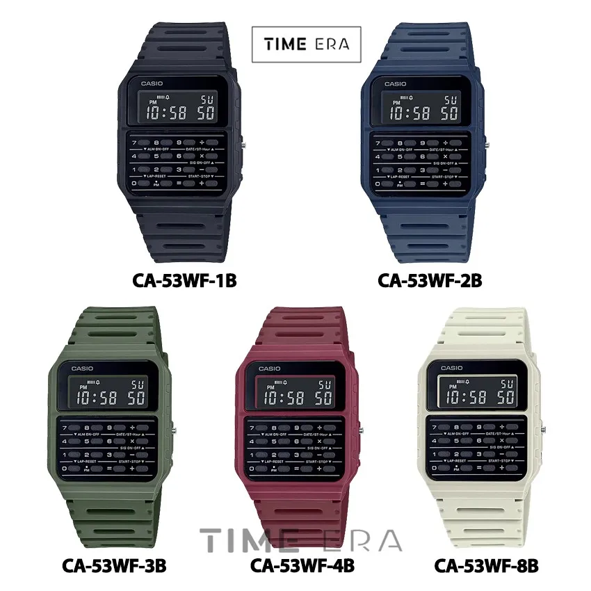 Casio General CA-53WF-1B 2B / CA53WF 3B 4B 8B Jam Tangan Pria KALKULATOR CALCULATOR CA53