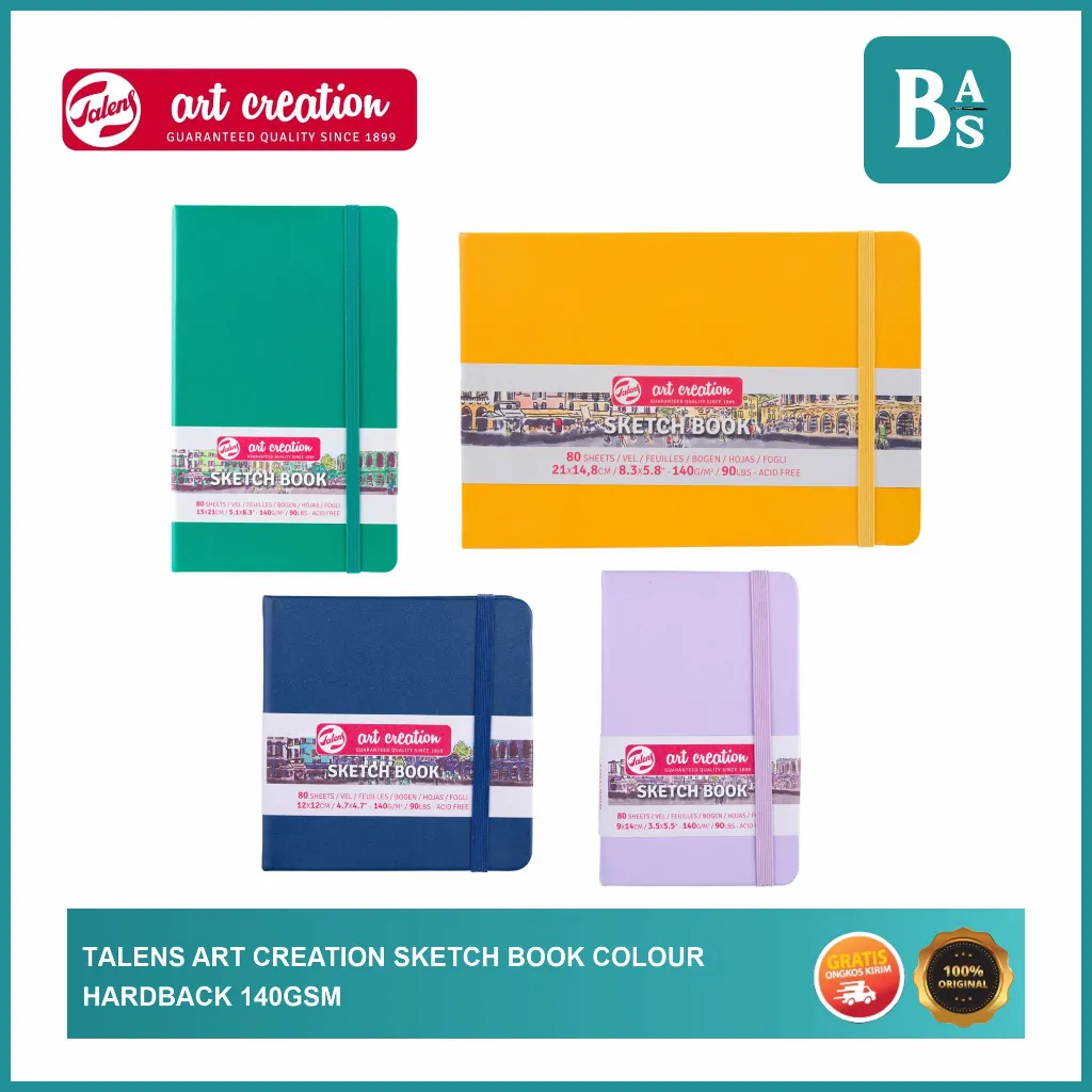 Talens Art Creation - Hardback - Sketch book Colour 140gsm - Bali Art Supplies