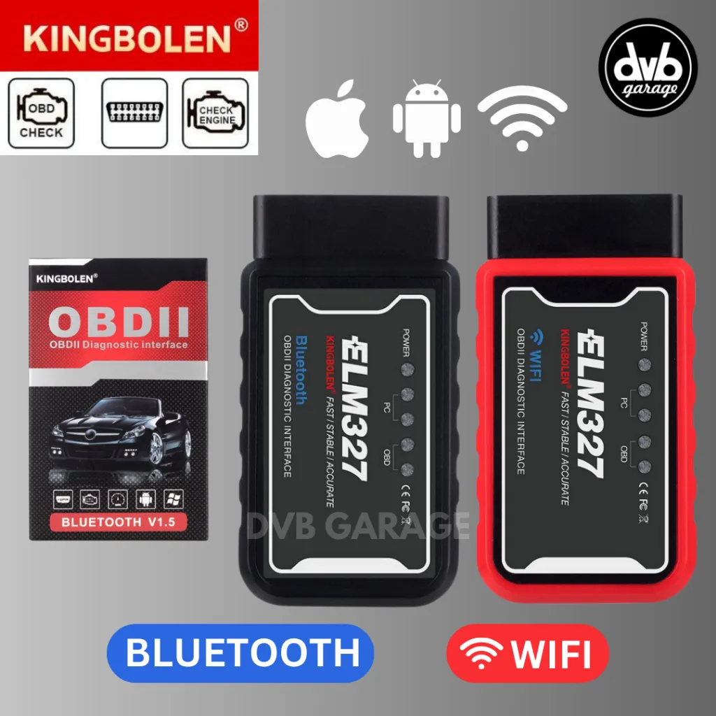KINGBOLEN OBD2 SCANNER BLUETOOTH WIFI ELM327 V1.5 OBD OBDII MOBIL PIC1825K80