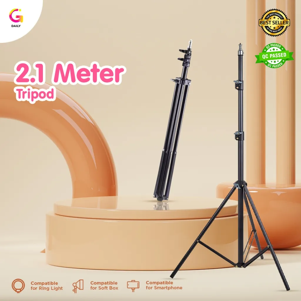 Tripod 2.1 meter Foto Kamera HP Tripot Stand untuk Ringlight