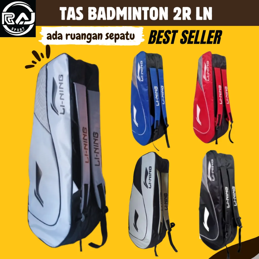 Tas Raket Badminton Ransel LN 2R Badminton Bulu Tangkis