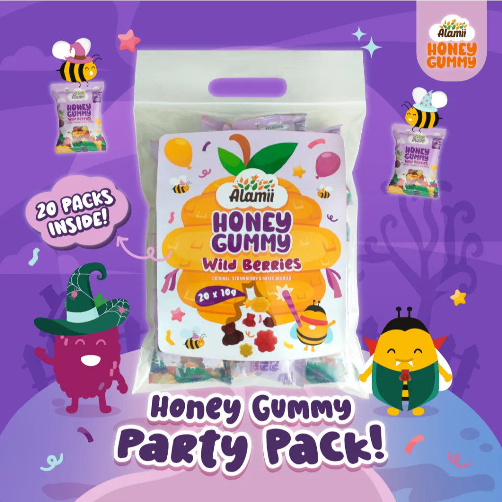 Alamii Honey Gummy - Party Pack 20 x 10g / Permen Gummy Hampers Goodiebag Halloween Edition