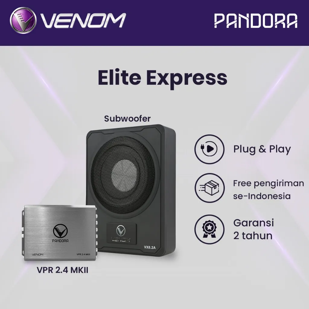 Venom Elite Express VPR2.4MKII Paket Audio Mobil Daily Concert Quality Plug and Play