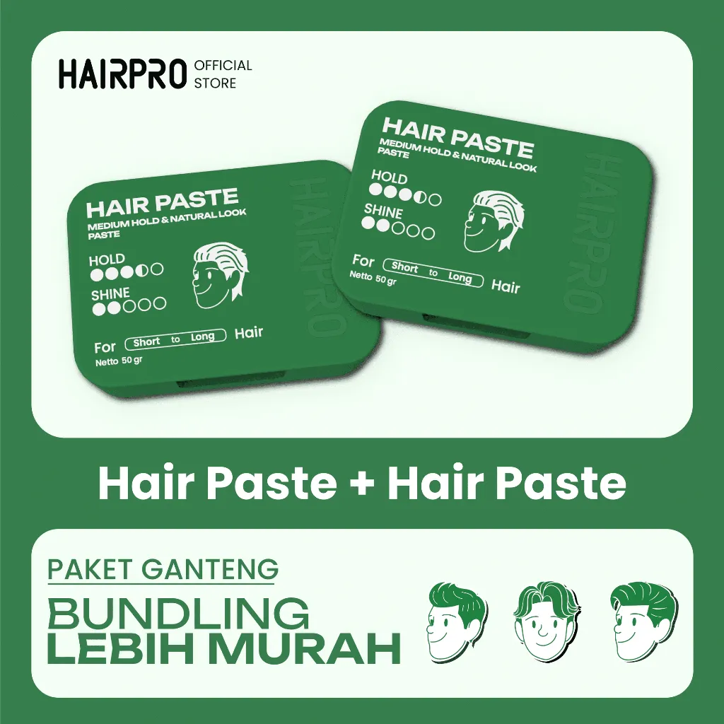 Hairnerds Professional - Hair Styling Paste / Clay Pomade - 2 PASTE