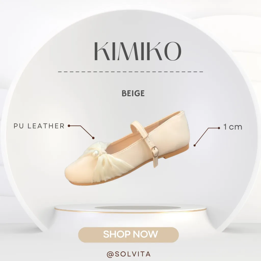 Solvita Kimiko Flat Shoes Wanita Minimalist – Sepatu Flat Nyaman untuk hangout dan pesta