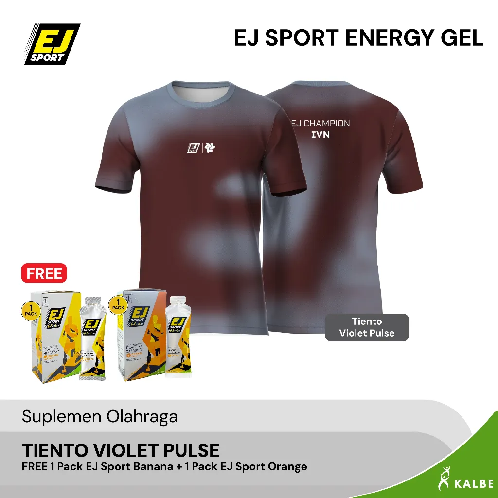 EJ Sport Banana Energy Gel - 1 Pack + EJ Sport Orange Energy Gel - 1 Pack Free Tiento Violet Pulse