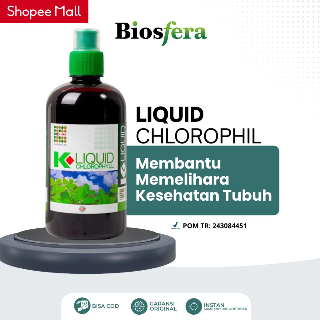 K-Liquid Chlorophyll 500ml - Menjaga Kesehatan Tubuh, Menyeimbangkan Asam-Basa, Meningkatkan Energi