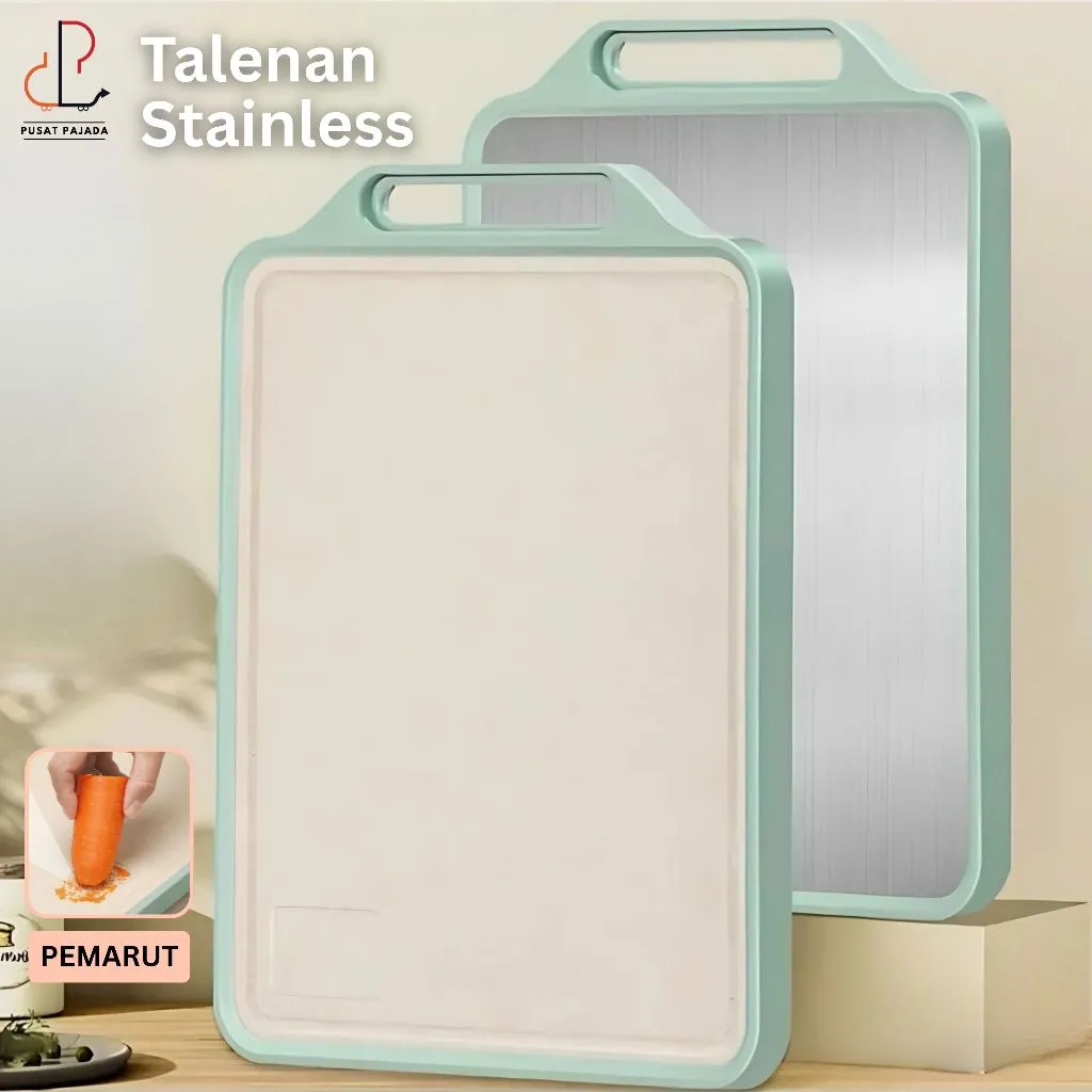 PAJADA Talenan Stainless 2 Sisi Tatakan Pemotong Daging Cutting Board Two Side Anti Goresan Jamur